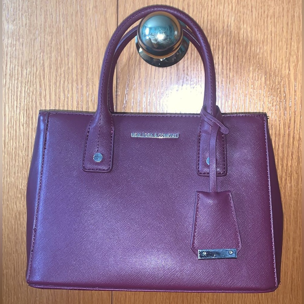 New York & Company BurgundyPurple Mini Tote Bag